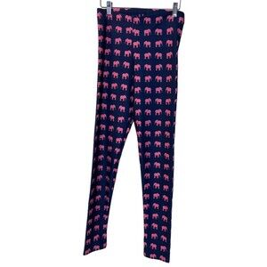 Art of Where Classic Leggings High Rise Pink Elephant Polyester Women's Size MD